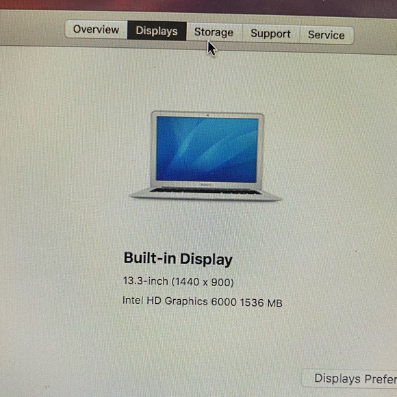 MacBook Air 13.3 inch. Great condition one scratch on outside. - Picture 6 of 7